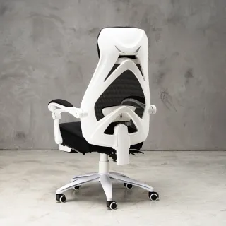 【Ashley House】凱爾旗艦版人體工學電腦椅/辦公椅(柳葉型耐重130KG椅腳 / 置腳台)