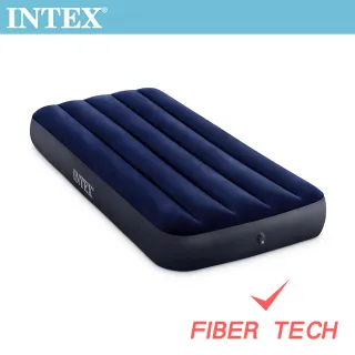【INTEX】經典單人_新款FIBER TECH_充氣床墊-寬76cm(64756)