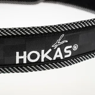 【HOKAS 促銷】精緻質感黑色長版格紋工具腰帶(腰帶 工具腰帶 加強款)