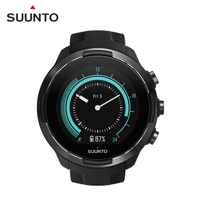 【SUUNTO】Suunto 9 Baro Black 堅固強勁 超長電池續航力 及 氣壓式高度的多項目運動GPS腕錶(經典黑)