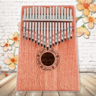 【美佳音樂】奧福樂器 Kalimba 卡林巴琴拇指琴-超值全配．17音桃花芯木單板(贈旅行包)