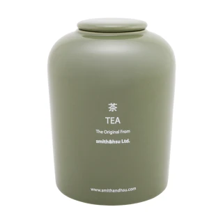 鮮彩陶瓷茶罐(墨綠色)