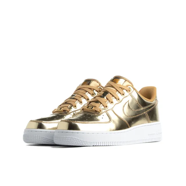 NIKE 耐吉】W AIR FORCE 1 SP METALLIC GOLD 金色女鞋低筒(CQ6566-700