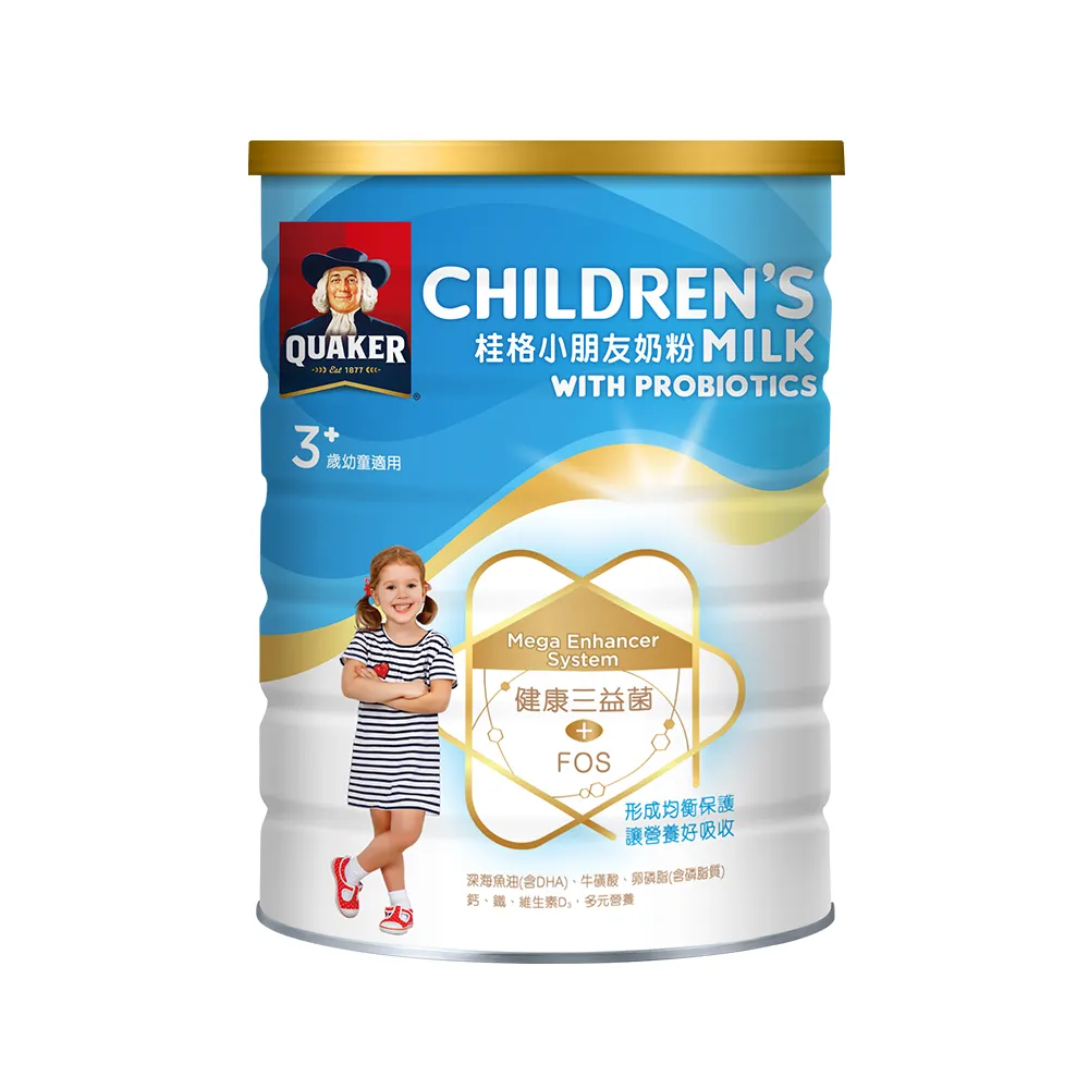 【QUAKER 桂格】三益菌小朋友奶粉 1500g(4號 3-10歲幼童適用)