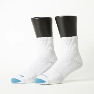 【Footer除臭襪】螺旋氣墊輕壓力襪-男款-局部厚(T98-白)