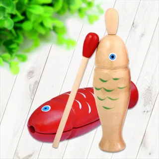 【美佳音樂】打擊樂器 小魚造型 木魚-2色(1入)