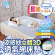 【SANKI 三貴】涼感紗立體3D透氣網床墊雙人加大+2枕墊(180*186)