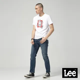 【Lee】726 中腰標準直筒 男牛仔褲-中藍洗水