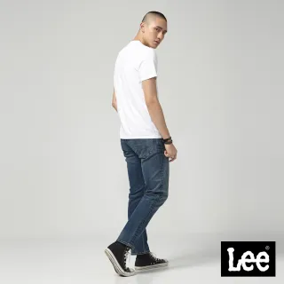 【Lee】726 中腰標準直筒 男牛仔褲-中藍洗水