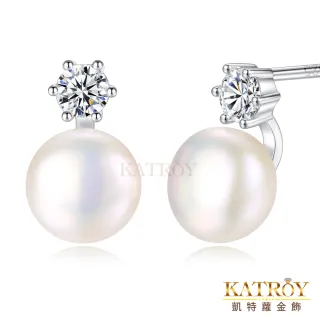 【KATROY】天然珍珠 925純銀 7.8-8.4mm  典雅耳針式耳環 FG7127(白色珍珠)