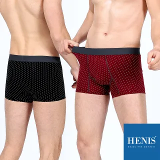 【HENIS】韓系高人氣 時尚舒適棉四角褲(貼身/多色/機能)