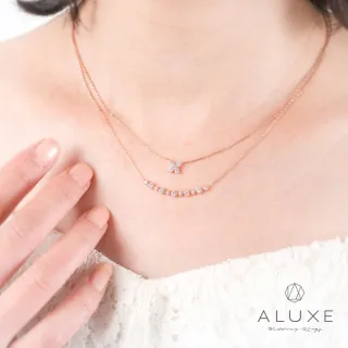 【ALUXE亞立詩】Love Imprint 18K金鑽石項鍊