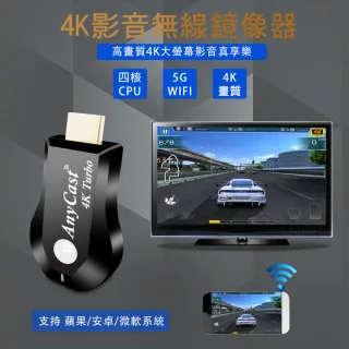 【DW 達微科技】4K Turbo AnyCast雙頻5G全自動無線HDMI影音電視棒