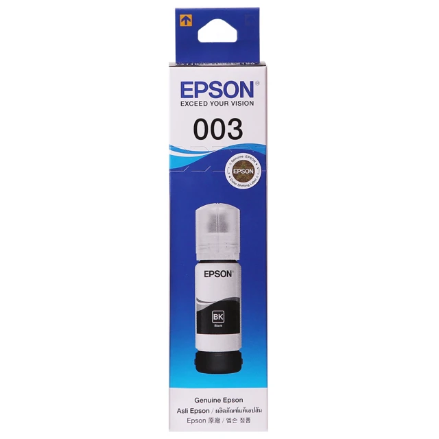 【EPSON】003 原廠黑色墨水罐/墨水瓶 65ml(T00V100)