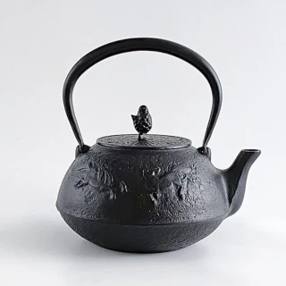 南部鐵器 日本鑄鐵茶壺 岩鑄 馬肌 1.5L(鐵瓶 鐵壺 泡茶壺 煮水)