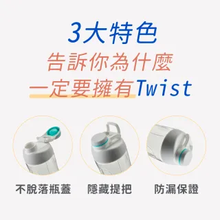 【Owala】Twist Tritan 旋蓋式運動水壺｜不脫落瓶蓋設計｜-740ml(耐摔瓶/旋蓋水壺/BPA FREE)