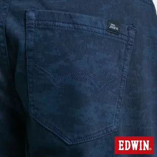 【EDWIN】JERSEYS 棉涼感迷彩EJ2迦績短褲-男款(黑藍色)