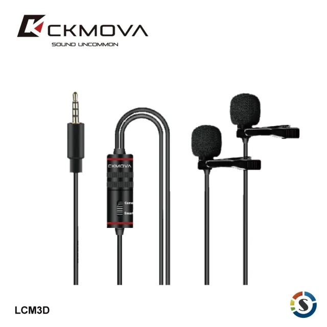 【CKMOVA麥克風】LCM3D 全向雙頭領夾式麥克風 3.5mm(勝興公司貨)
