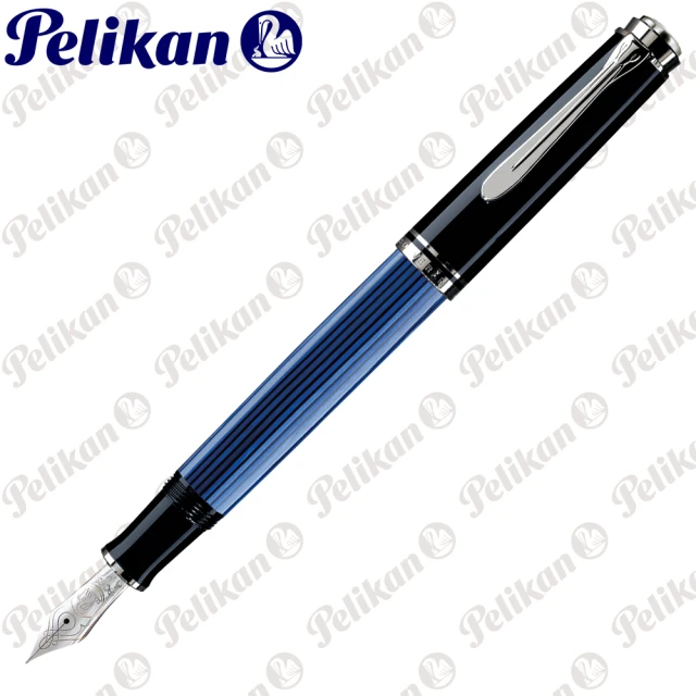 Pelikan 百利金 M405 黑/藍色白金夾鋼筆(送原廠4001大瓶裝墨水)