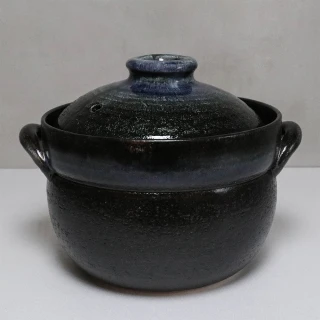 日本土鍋 萬古燒 琉璃釉炊飯鍋 4合炊(陶鍋 砂鍋 燉鍋 日本製陶瓷)