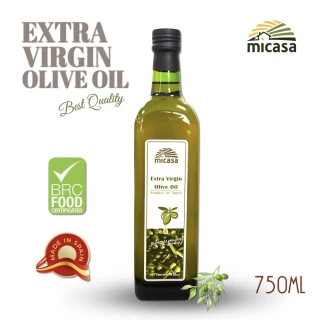 【MiCASA 米卡薩】特級冷壓初榨橄欖油750ml(方大綠瓶)