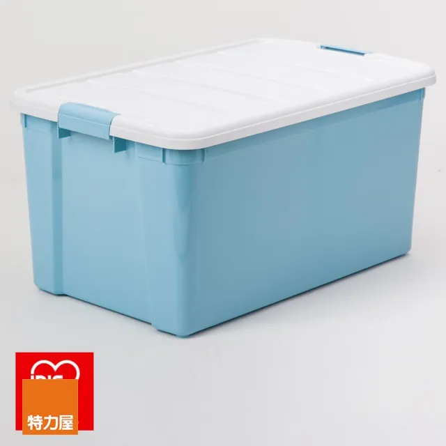 【特力屋】日本 IRIS 彩色分類整理箱 天空藍 50L-2入