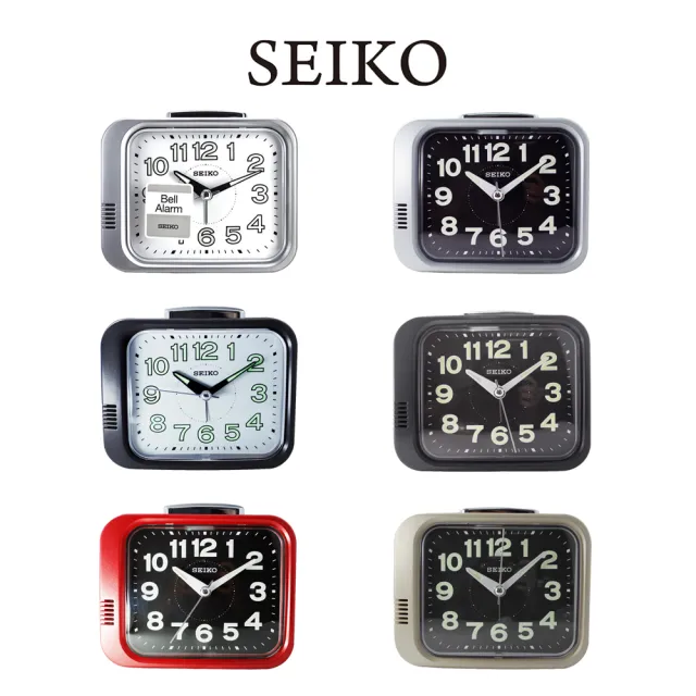 【SEIKO 精工】QHK028 經典復古大聲響鈴夜光指針鬧鐘