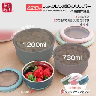 【百年薔薇】日系不銹鋼圓形保鮮便當盒(420ml/防滑密封/附蓋/保鮮/隔熱碗)