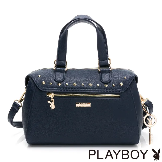 【PLAYBOY】波士頓包附長背帶 輕搖滾系列(藍色)