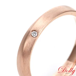 【DOLLY】14K金 求婚戒玫瑰金鑽石戒指(001)