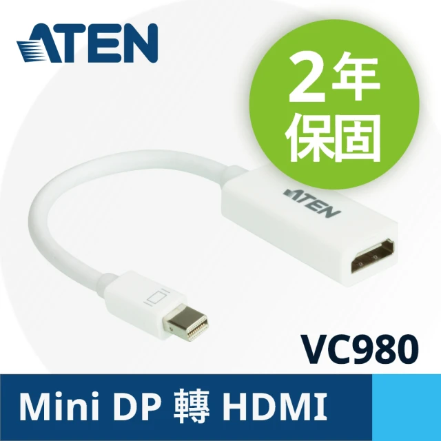 【ATEN】Mini Display Port 轉HDMI 轉接器(VC980)