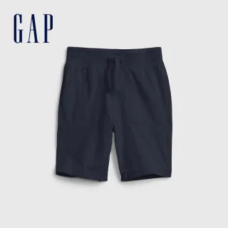 【GAP】男幼童 布萊納系列 純棉簡約運動短褲(671575-藏青色)