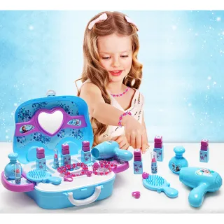 【TDL】冰雪奇緣梳妝化妝手提箱玩具家家酒玩具372137(平輸品)