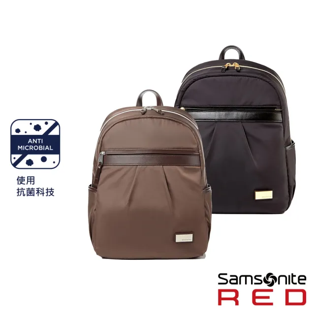 【Samsonite RED】ETELL 女性抗菌輕量商務筆電後背包 13 吋多色可選(HS5)