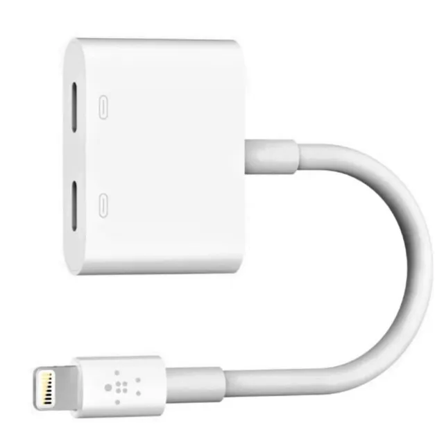 BELKIN】音頻轉接線iPhone Lightning Audio + Charge RockStar 分插器(音頻轉接線) - momo購物網-  好評推薦-2023年4月