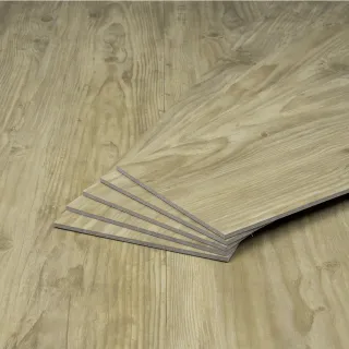 【樂嫚妮】免膠仿木紋地板-加大款 木地板 質感木紋地板貼 LVT塑膠地板 防滑耐磨 自由裁切 10片/0.6坪韓國製