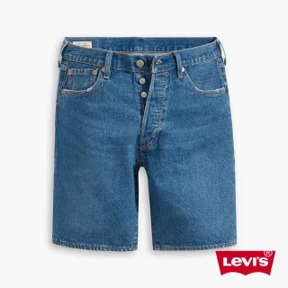 【LEVIS】男款 501膝上牛仔短褲 / 深藍基本款 / 彈性布料-熱賣單品