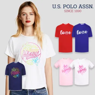 【U.S. POLO ASSN.】女款圖案短袖T恤-多款多色(女款 短袖 T恤)