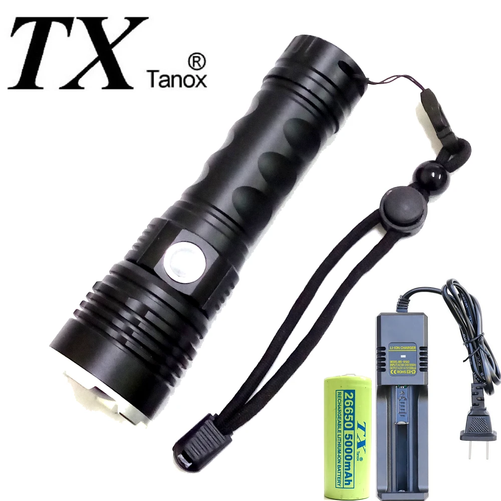 XHP-50 LED超強亮USB充電手電筒(T-26650D-P50)