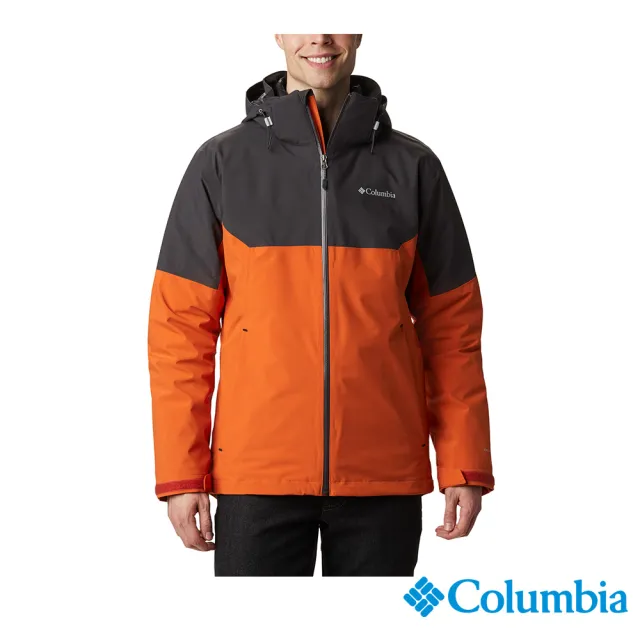 【Columbia 哥倫比亞】男款- Omni-TECH防水保暖700羽絨兩件式外套-橘黃(UWE15200OY / 機能.防水.發熱)