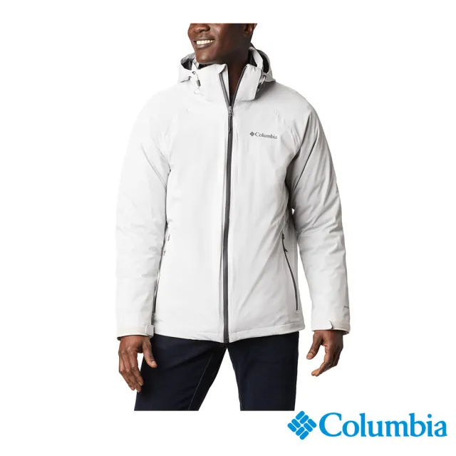 【Columbia 哥倫比亞】男款- 防水保暖650羽絨兩件式外套-灰色(UWE11570GY / 機能.防水.發熱)