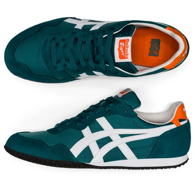 Onitsuka Tiger】鬼塚虎官方旗艦店SERRANO 休閒鞋綠底白邊(1183B400