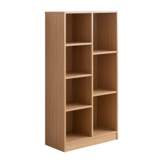 【TZUMii】賀比大規格七格書櫃-原木色(書櫃 收納櫃 置物櫃 空櫃)