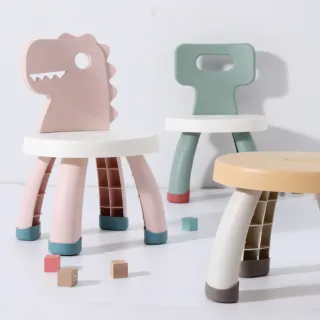 【IDEA】2入萌趣恐龍造型兒童成長學習椅凳/休閒椅餐椅