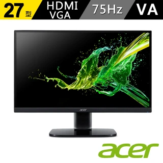 【Acer 宏碁】福利品 KA270 bi 27型 VA窄邊框廣視角螢幕(保固三年)