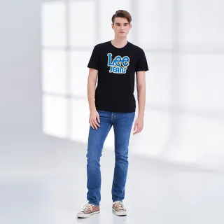【Lee】Jeans 大Logo 男短袖T恤-氣質黑