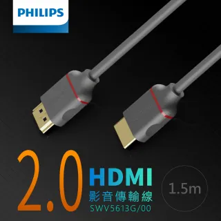 【Philips 飛利浦】HDMI 2.0 公對公 1.5m  影音傳輸線(SWV5613G)