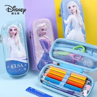 【Disney 迪士尼】冰雪奇緣3D立體多隔層筆袋(大容量鉛筆盒筆袋)