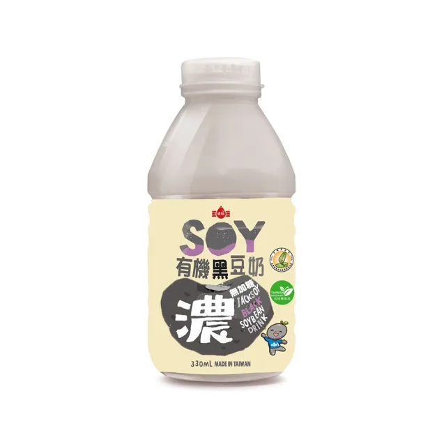 【台灣好品】天然醇濃有機無糖青仁黑豆奶(330mlX48罐組)