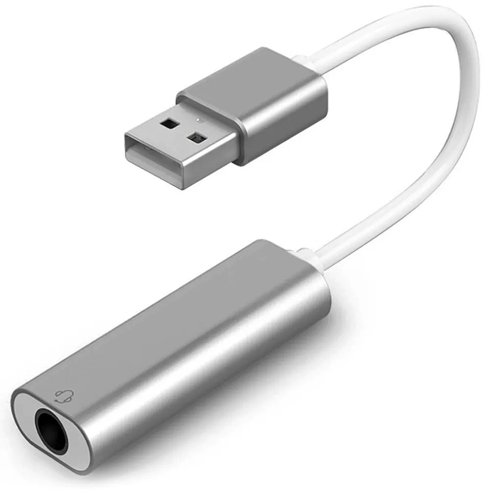 【ATake】USB2.0外接鋁合金單孔音效卡(3.5MM耳機+麥克風)